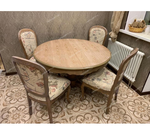 Обеденная группа «Париза» (Parisa) PA-T6EX/ «Эсми» (Esmee) EE-SC antique pine