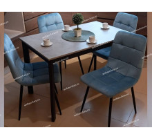 Обеденная группа DikLine L110 бетон/149KR бирюзовый 52