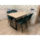 Обеденная группа Z120 дуб бардолино/черные/Teramo UF910-14 DARK GREEN