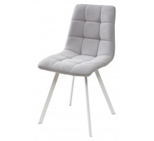 Стул CHILLI SQUARE серо-голубой, ткань UF860-02B/белый