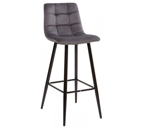 LECCO UF910-05 DARK GREY барный стул, велюр