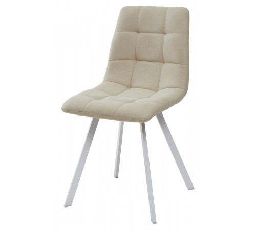 Стул CHILLI SQUARE бежевый, ткань UF860-01B/белый