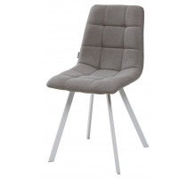 Стул CHILLI SQUARE серый, ткань UF860-08B/белый