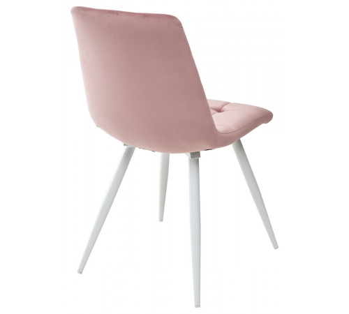 Стул TERAMO UF910-07 PINK, велюр/белый каркас