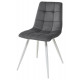 Стул TERAMO UF910-05 DARK GREY, велюр/белый каркас