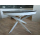 Стол TRENTO 120 HIGH GLOSS STATUARIO Белый мрамор глянцевый, керамика/ белый каркас