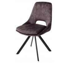 Стул FIELD DARK GREY поворот.180 град. велюр