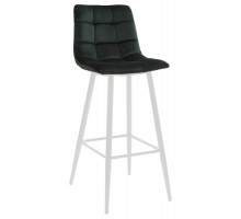 LECCO UF910-14 DARK GREEN барный стул, велюр/белый каркас
