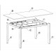 Стол KENNER LK1400, черный/керамика CARMEN LIGHT GRAY арт.170156