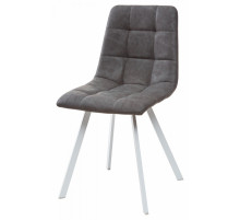 Стул CHILLI SQUARE RU-07 серая сталь, PU/ белый каркас