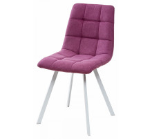 Стул CHILLI SQUARE UF860-15B сияющая орхидея, ткань/ белый каркас