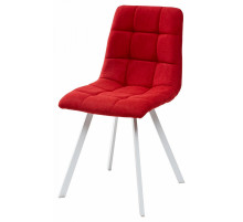 Стул CHILLI SQUARE UF860-16B красный, ткань/ белый каркас
