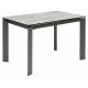 Стол CORNER 120 ITALIAN DARK GREY Серый мрамор глянцевый, керамика/ GREY1