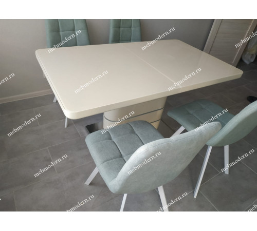 Обеденная группа Альфа крем/CHILLI SQUARE UF860-11 белый каркас