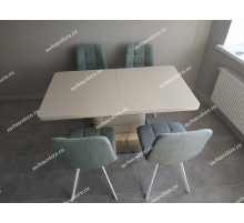 Обеденная группа Альфа крем/CHILLI SQUARE UF860-11 белый каркас