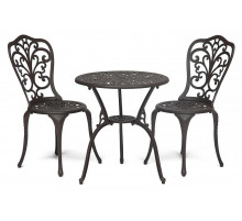 Комплект Secret de Maison Romance/Романс (стол+2 стула) алюминиевый сплав, D60/H67, 53х41х89см, бронзовый
