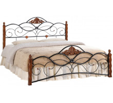 Кровать CANZONA (Канцона) 120х200 см красный дуб/черный