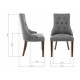 Стул Elegance dark walnut / fabric grey