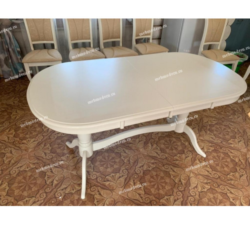 Обеденная группа SIENA SA-T6EX/OP-SC Ivory White ткань А168В