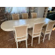 Обеденная группа SIENA SA-T6EX/OP-SC Ivory White ткань А168В