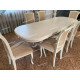 Обеденная группа SIENA SA-T6EX/OP-SC Ivory White ткань А168В