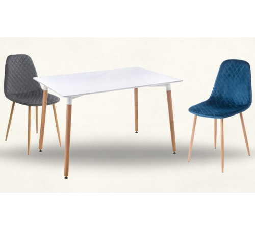 Стул Capri dark blue/wood