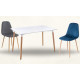 Стул Capri dark blue/wood