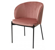 Стул DIANA BLUVEL-52 PINK, велюр/ черный каркас