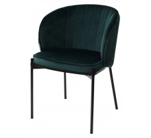 Стул DIANA BLUVEL-78 GREEN, велюр/ черный каркас