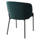 Стул DIANA BLUVEL-78 GREEN, велюр/ черный каркас