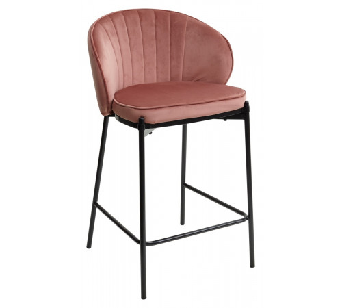 Полубарный стул WENDY BLUVEL-52 PINK (H=65cm), велюр