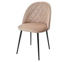 Стул НИРВАНА, цвет бежевый B-05, велюр / черный каркас