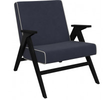 Кресло для отдыха Вест Венге, ткань Verona Denim Blue, кант Verona Light Grey