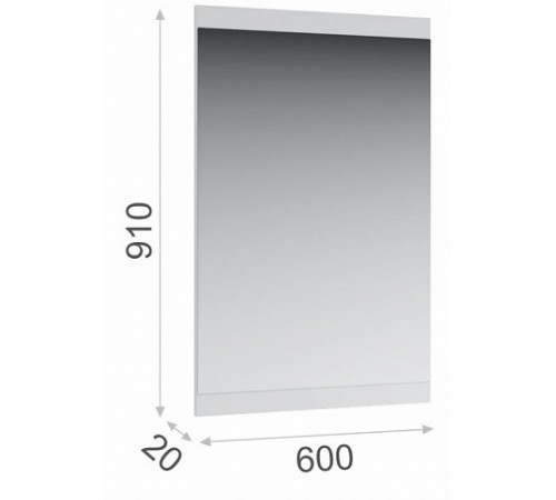 Зеркало Йорк 60, Белый