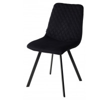 Стул DAIQUIRI BLUVEL-19 BLACK, велюр
