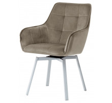 Стул MAVERICK BLUVEL-40 BEIGE/ белый каркас, поворот.360 град.