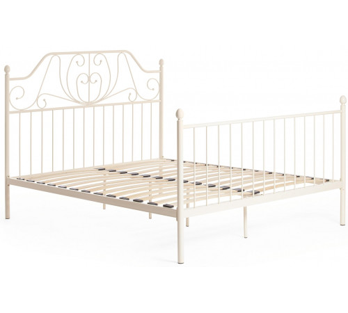 Кровать ERIC Wood slat base 160х200 см butter white
