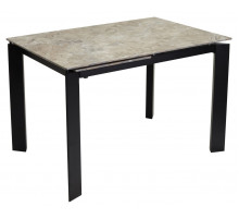 Стол CORNER 120 GLOSS ATHENS BROWN SINTERED STONE / BLACK