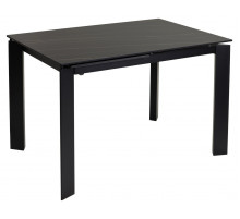 Стол CORNER 120 MATT GOLDEN BLACK SINTERED STONE / BLACK