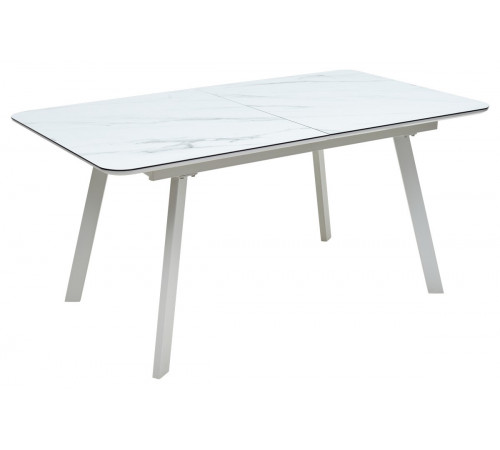 Стол ARUBA GREY-WHITE/ WHITE глазурованное стекло