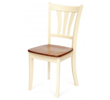 Стул IGLESIAS с твердым сиденьем (mod. D-84E) rustic oak+cream (дуб+кремовый)