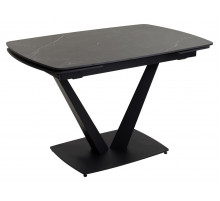 Стол ALATRI 120 MATT GOLDEN BLACK SINTERED STONE / BLACK