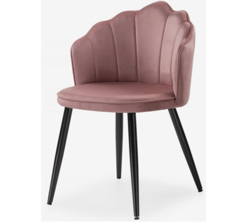 Стул Shell dark pink / black