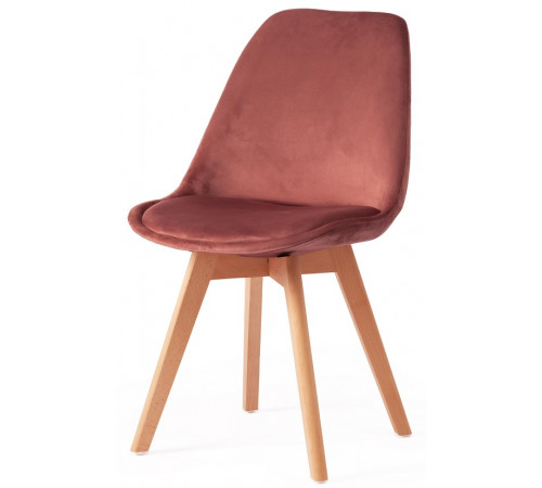 Стул Secret De Maison TULIP SOFT (mod. 74) коралловый (HLR 44)/натуральный
