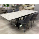 Обеденная группа OSVALD 160 MARBLES KL-99/MAVERICK BLUVEL-14 GREY черный каркас