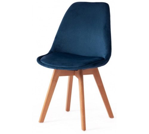 Стул Secret De Maison TULIP SOFT (mod. 74) синий (HLR 63)/натуральный