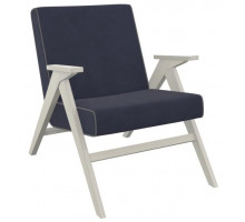 Кресло для отдыха Вест Дуб шампань/ ткань Verona Denim Blue, кант Verona Light Grey