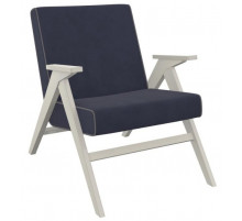 Кресло для отдыха Вест Дуб шампань/ ткань Verona Denim Blue, кант Verona Light Grey