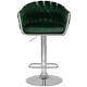 Стул барный DOBRIN MARCEL CHROME зеленый велюр