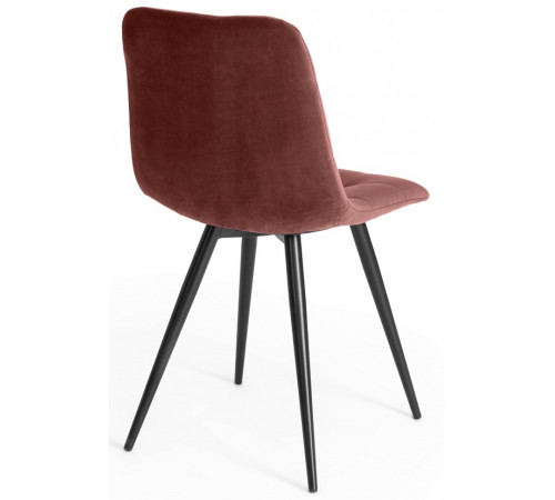 Стул CHILLY (mod. 7095-1) коралловый barkhat 15/черный каркас